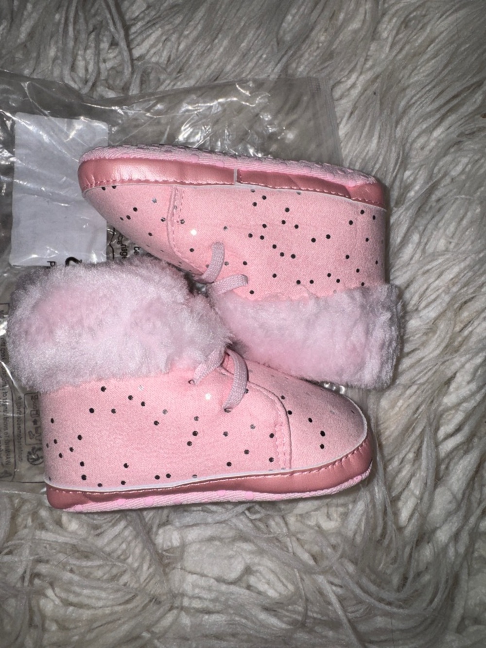 Cozy Pink Faux-Fur Baby Walker Boots